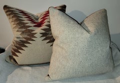 Pair of Navajo Indian Weaving Eye Dazzler Pillows