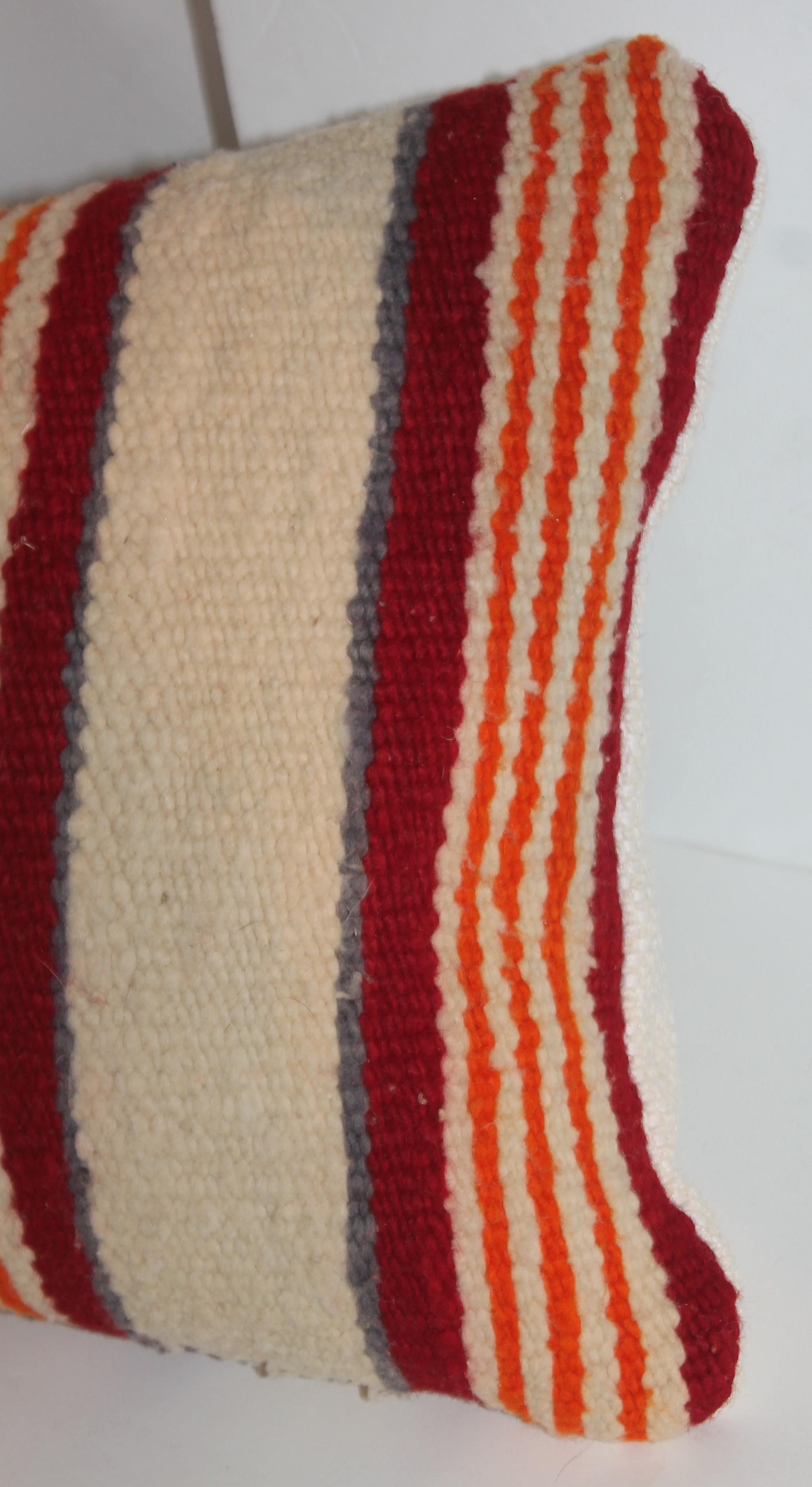 20th Century Pair of Navajo Striped Bolster Pillows For Sale