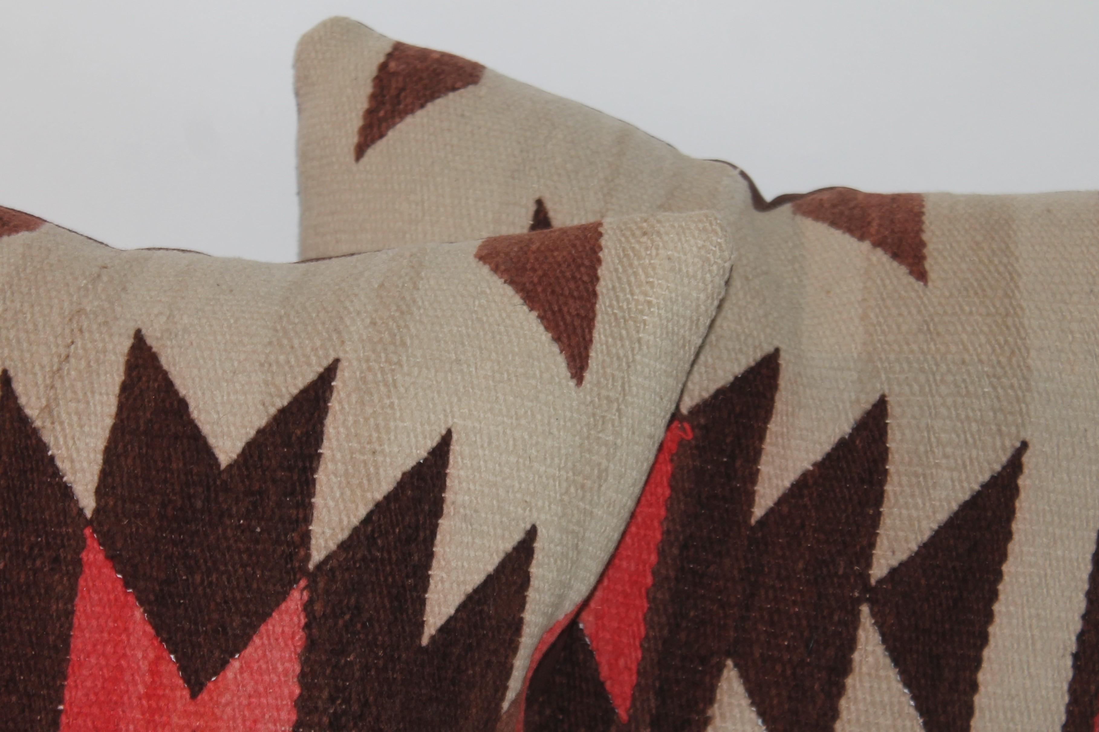 Adirondack Pair of Navajo Weaving Pillows, Pair For Sale