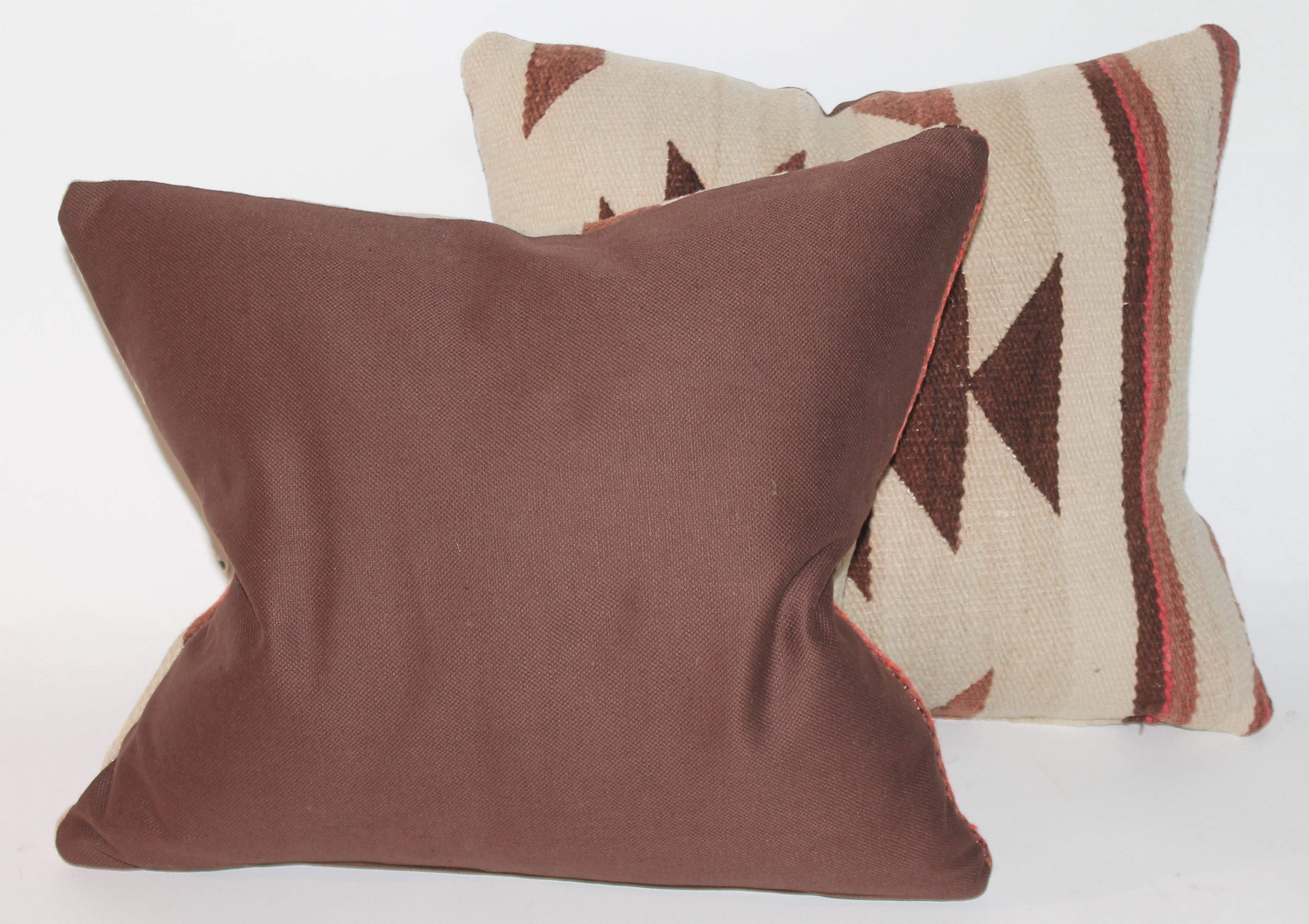 American Pair of Navajo Weaving Pillows, Pair For Sale