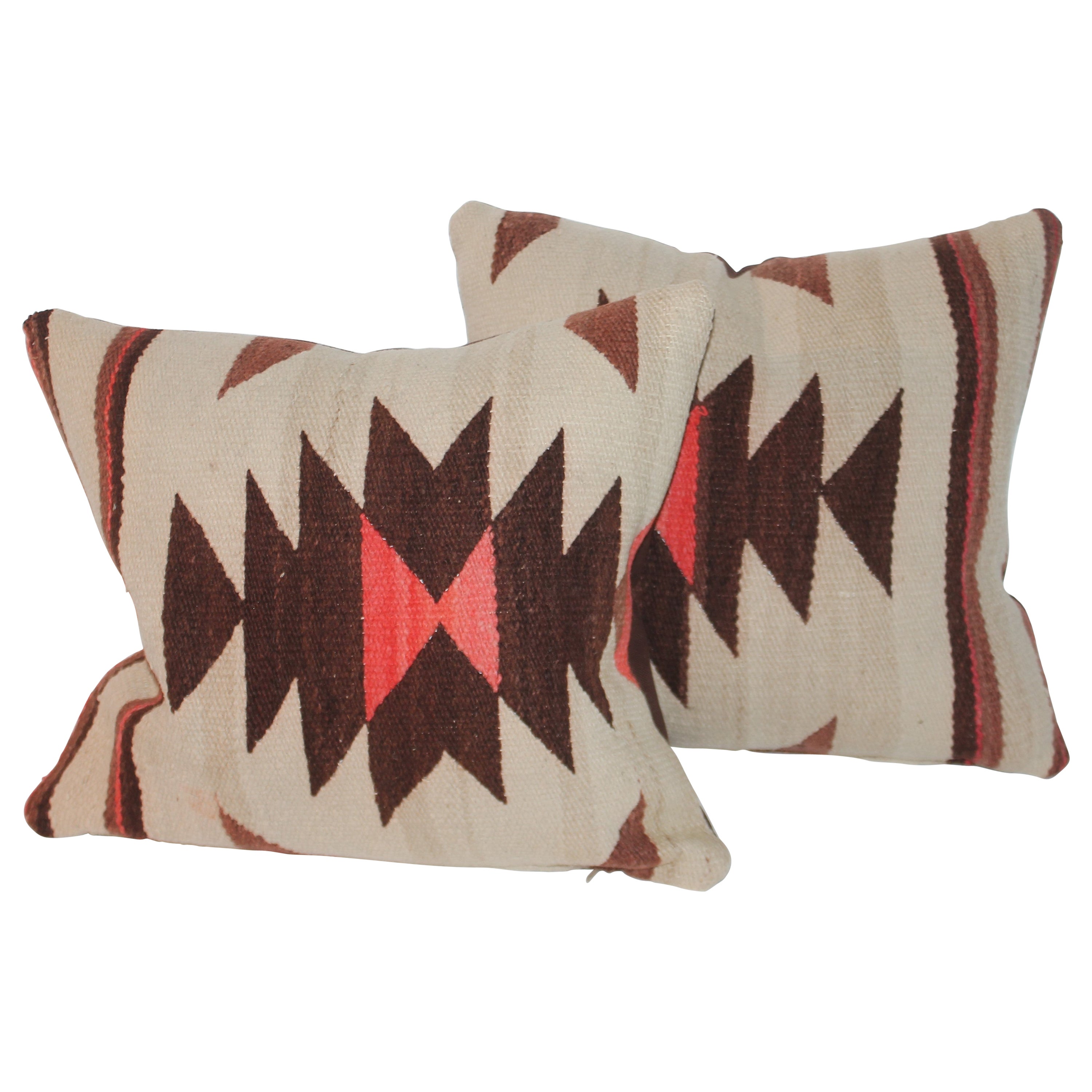Paire de coussins de tissage Navajo, paire