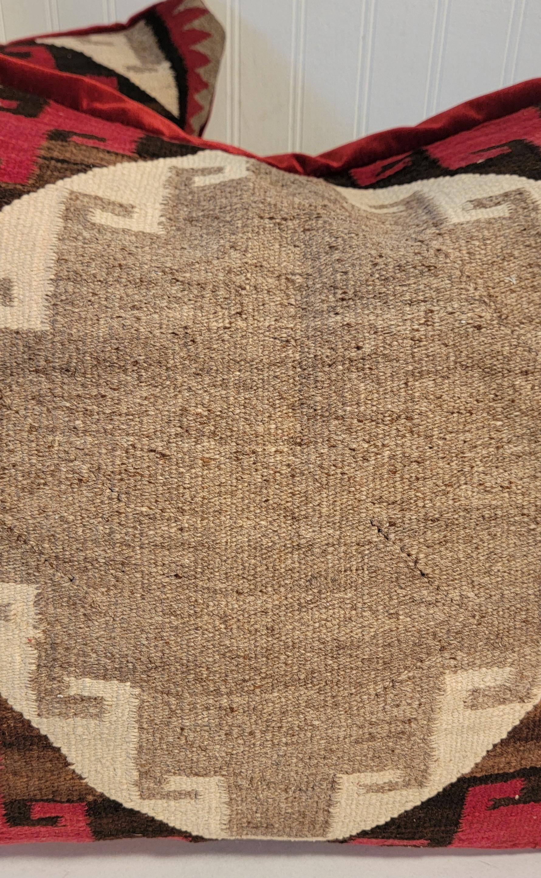 Paire d'oreillers en laine Navajo Eye Dazzler Bon état - En vente à Los Angeles, CA