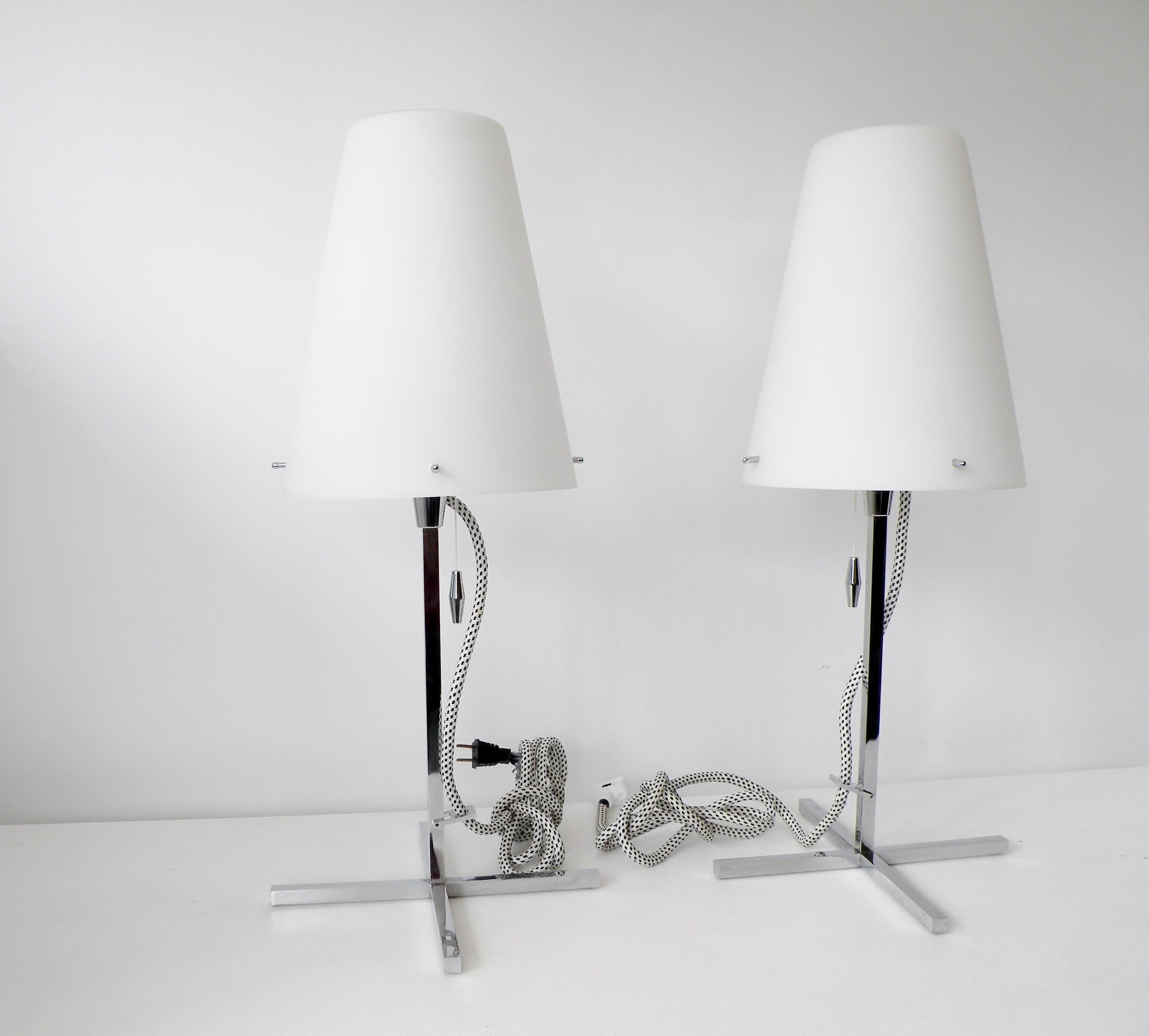 Pair of Nemo Italy Thuban Tavolo Table Lamps In Good Condition In Denver, CO