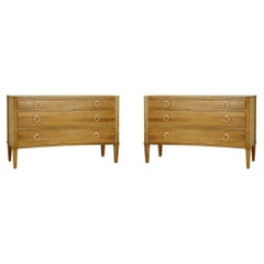 Pair of Neo Classic Incurved Commodes
