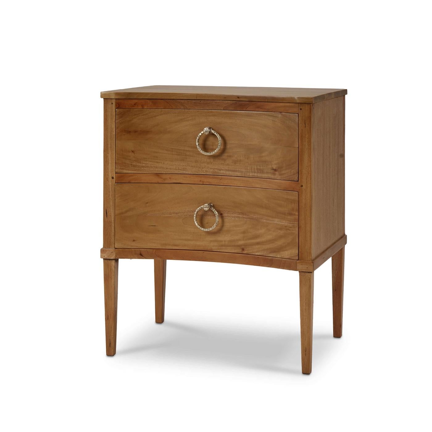 Neoclassical Pair of Neo Classic Incurved Nightstands For Sale