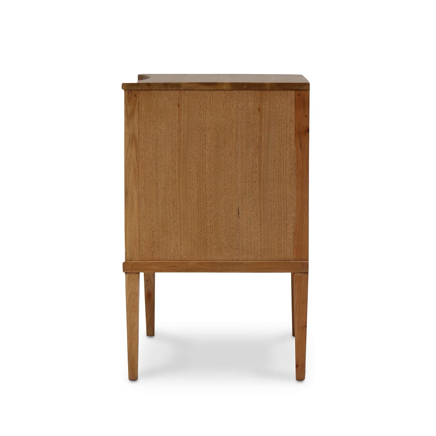 Pair of Neo Classic Incurved Nightstands In New Condition For Sale In Westwood, NJ