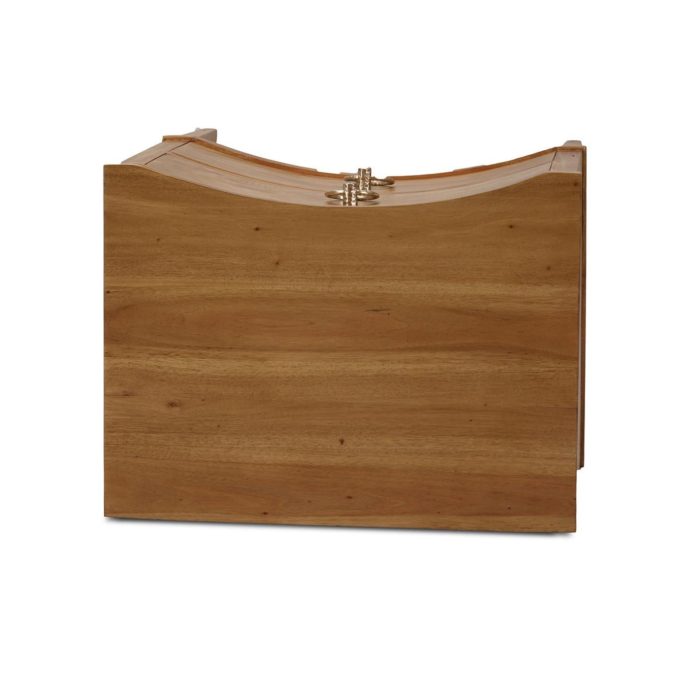 Contemporary Pair of Neo Classic Incurved Nightstands For Sale