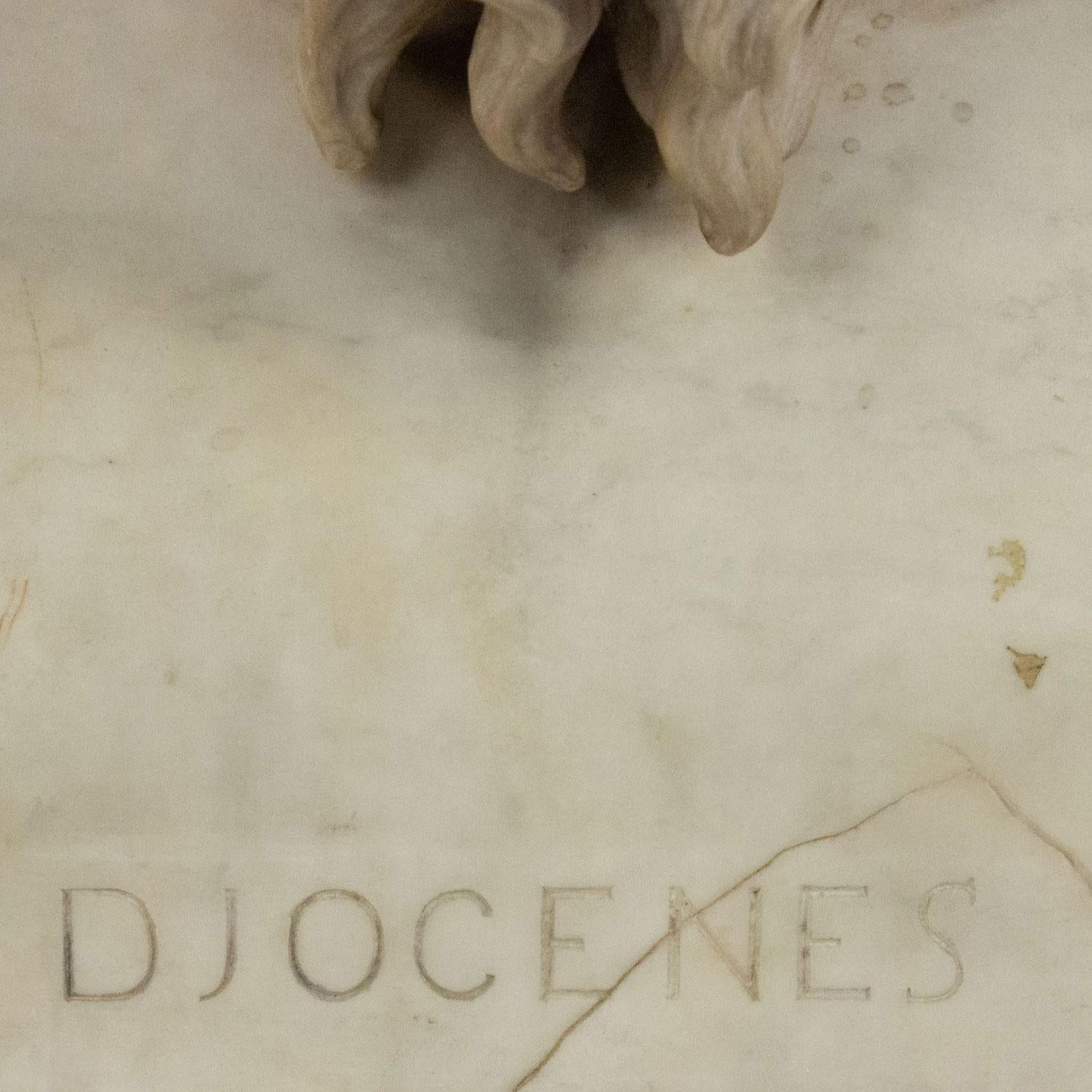 Pair of Neo-classic Marble Diogenes & Socrates Busts im Angebot 5