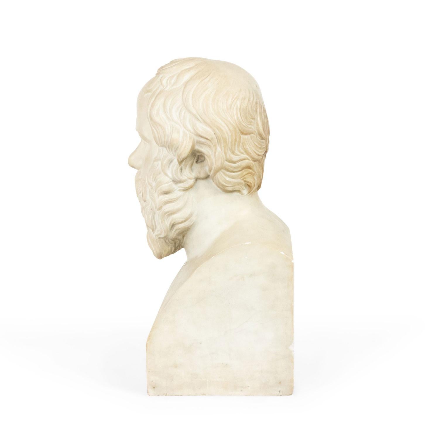 Pair of Neo-classic Marble Diogenes & Socrates Busts (19. Jahrhundert) im Angebot