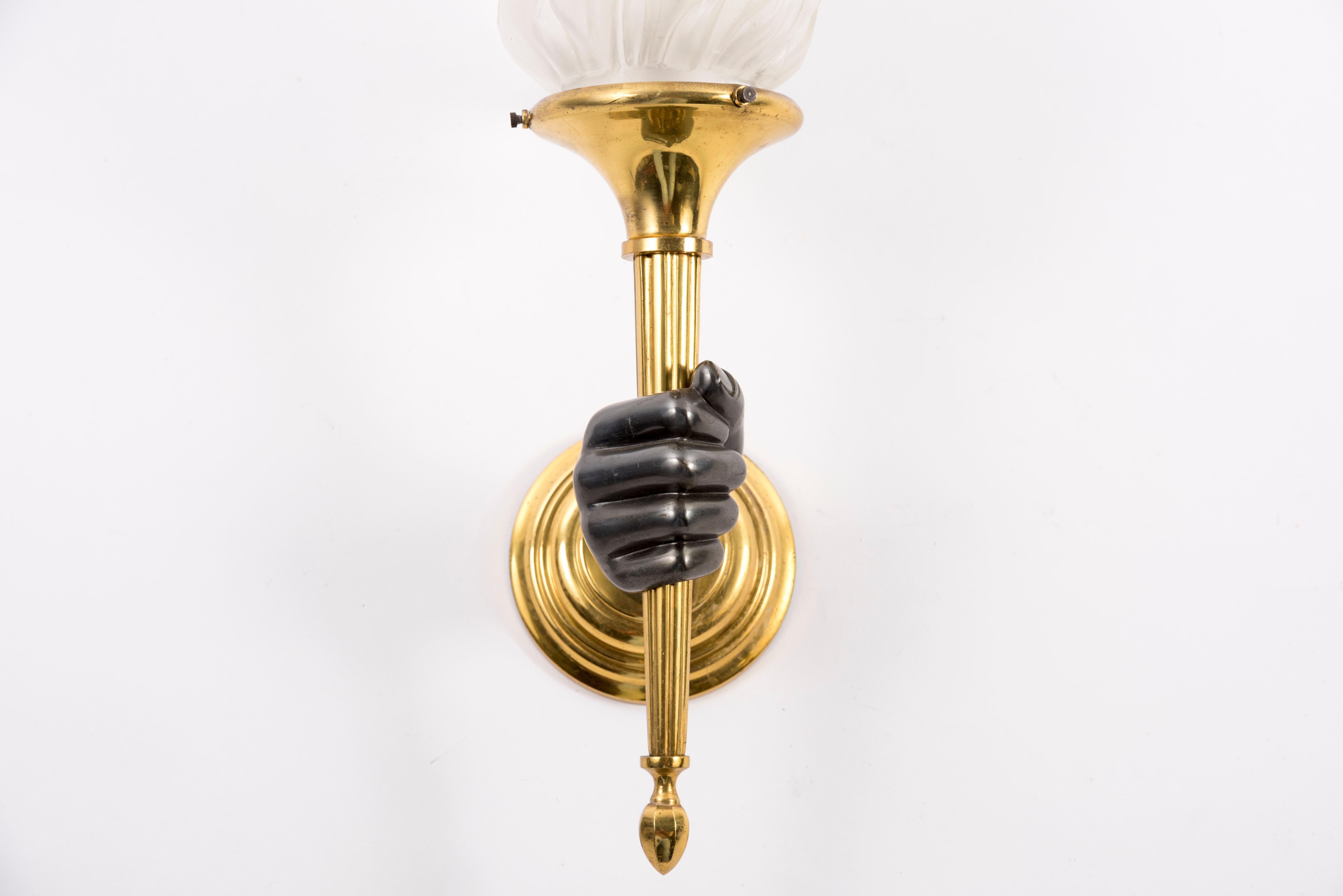 Italian Pair of Neo-Classic Sconces in the Style of Maison Jansen For Sale