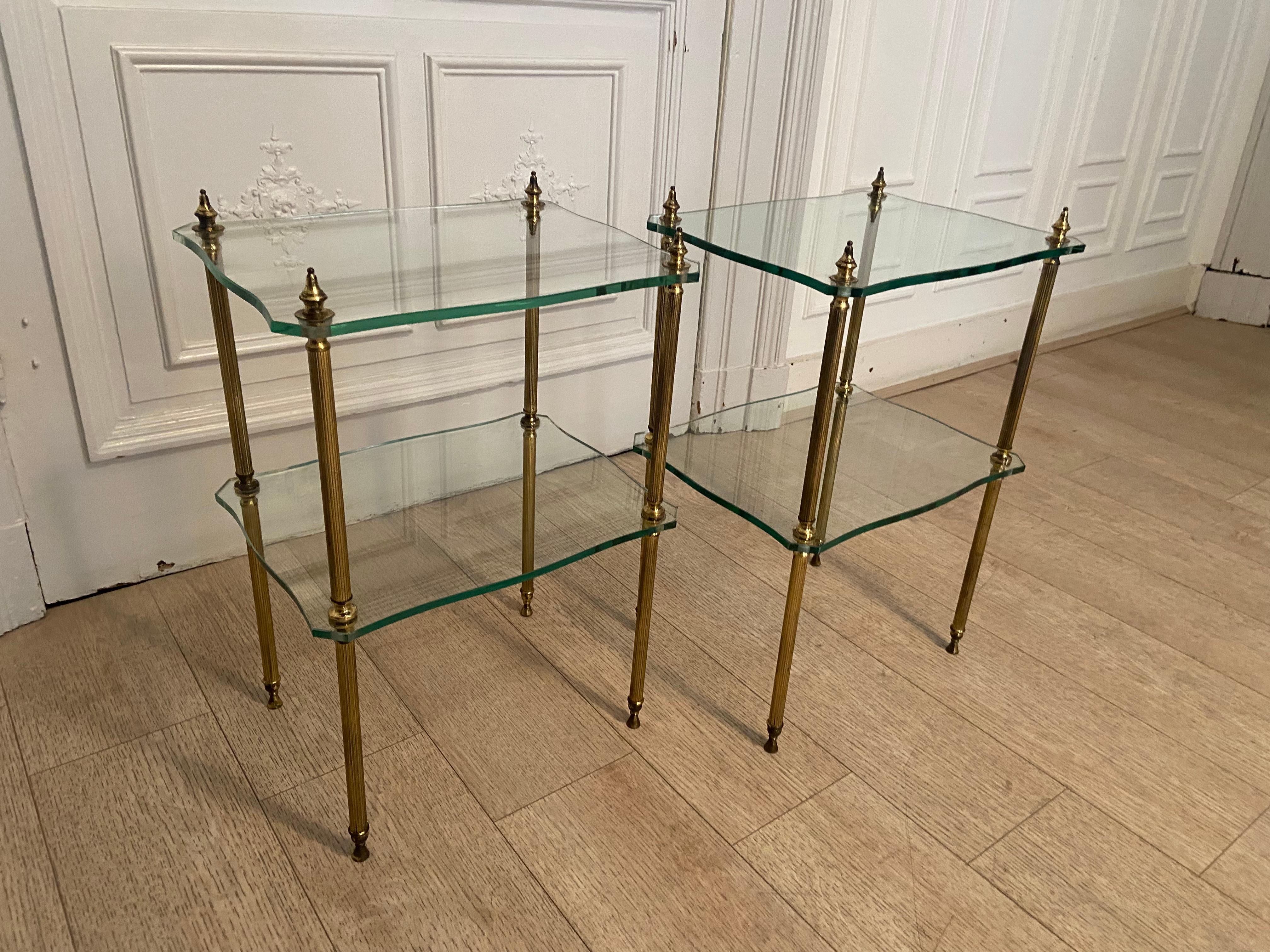 Mid-Century Modern Pair of Neo Classic Side Tables, 1970s For Sale