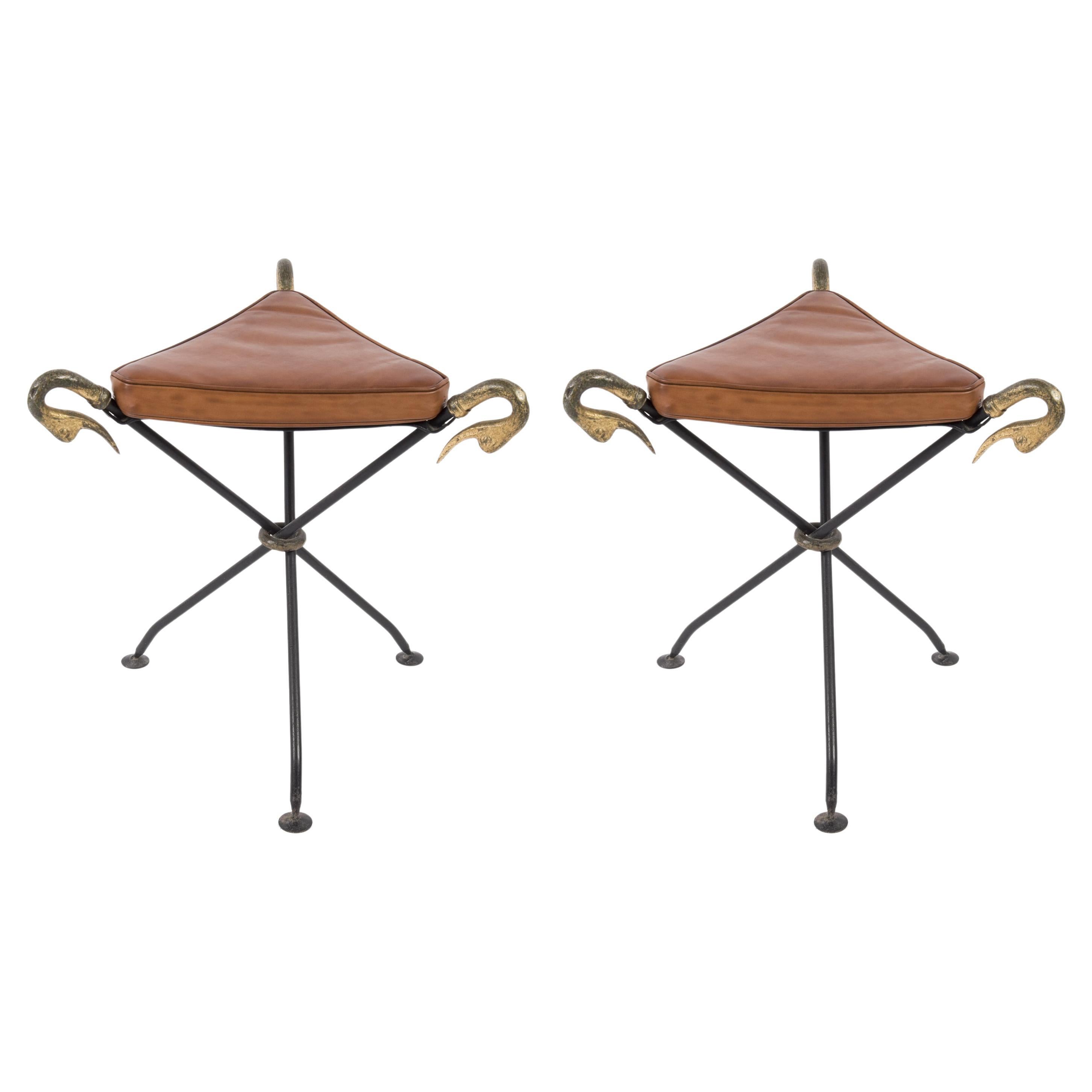 Pair of Neo-Classic Stools Attributed to Maison Jansen