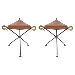 Pair of Neo-Classic Stools Attributed to Maison Jansen
