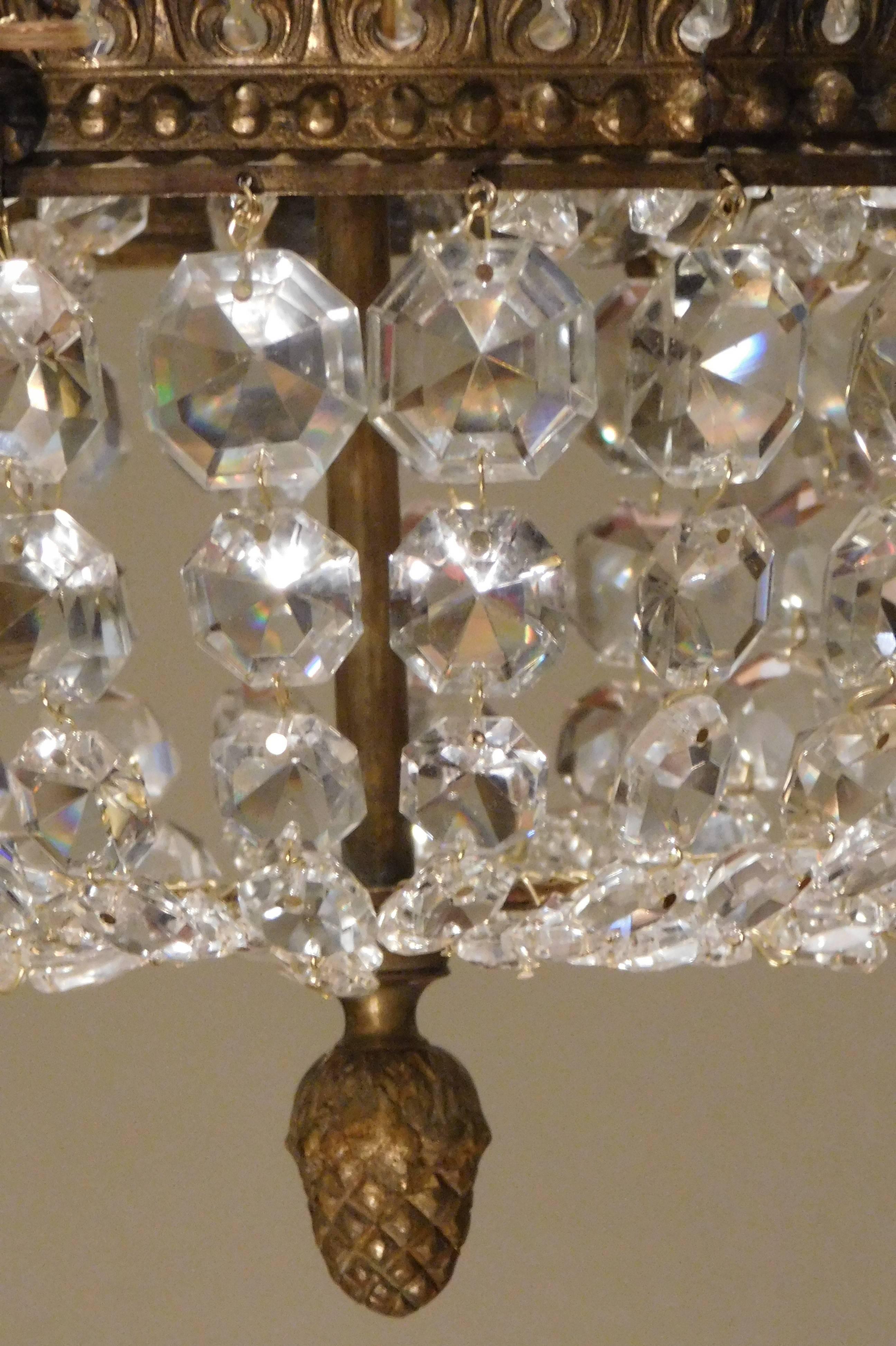 Pair of Neo-Classic Style Six-Light Bronze Chandeliers, France, circa 1890 1