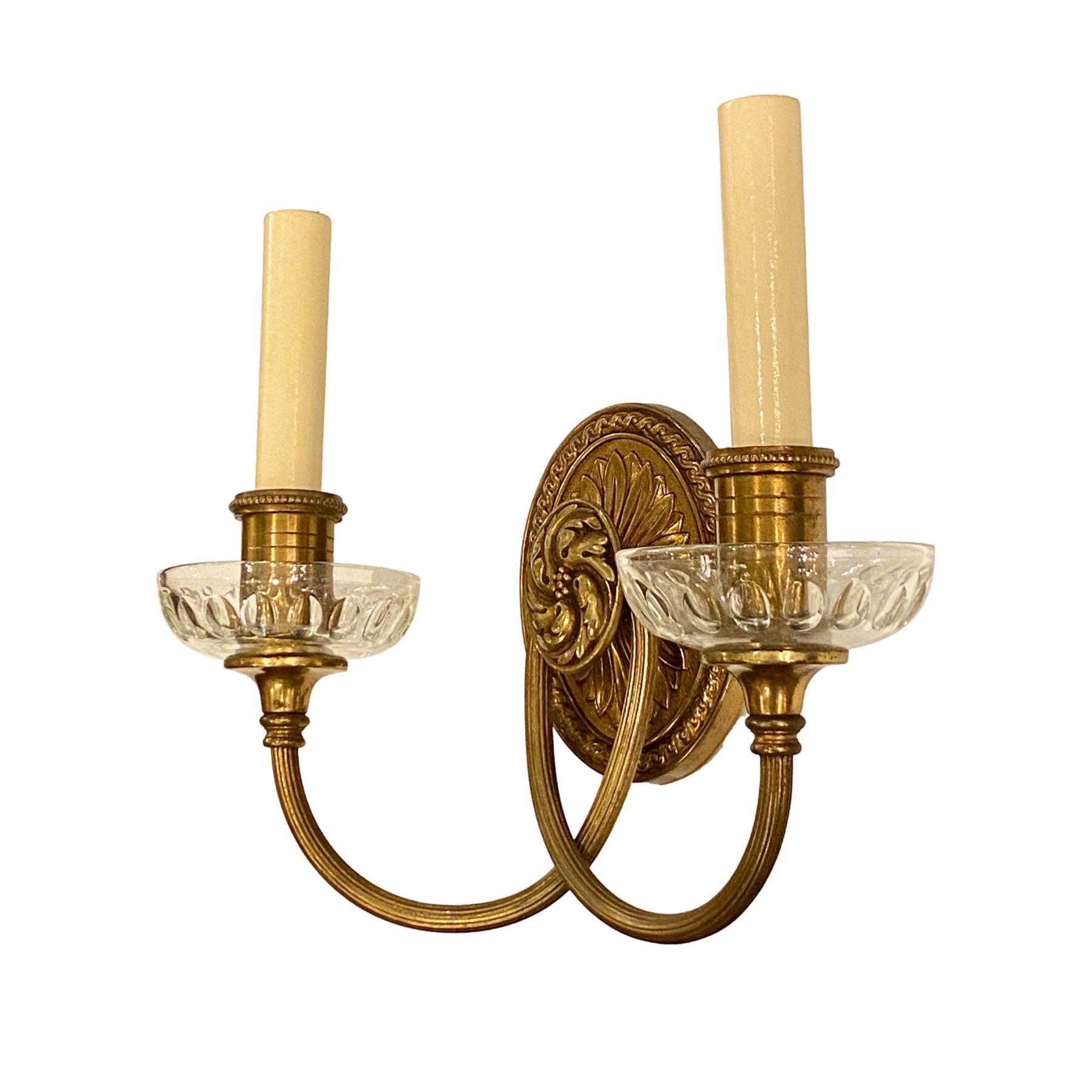 American Pair of Neo Classic Style Sconces For Sale