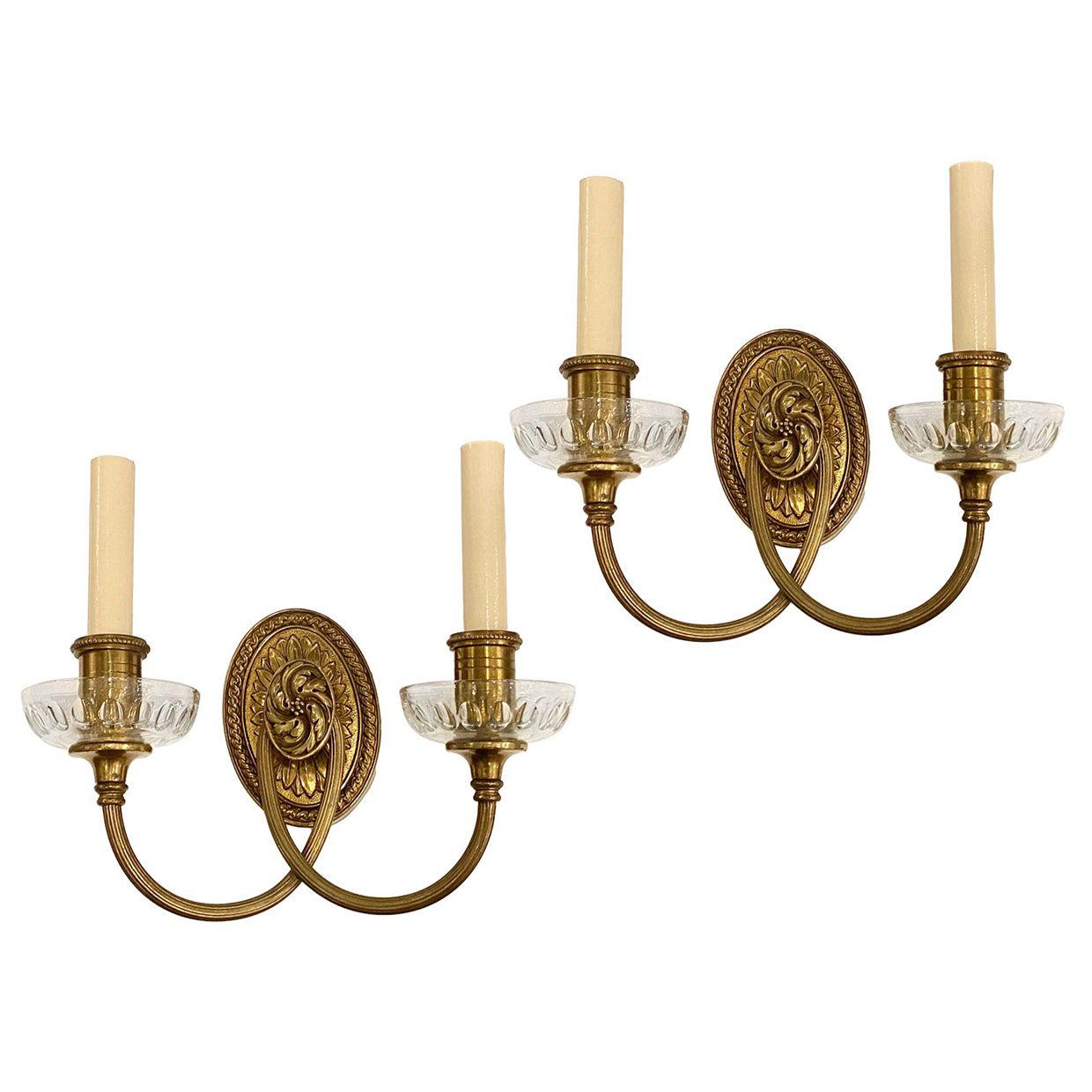 Pair of Neo Classic Style Sconces For Sale
