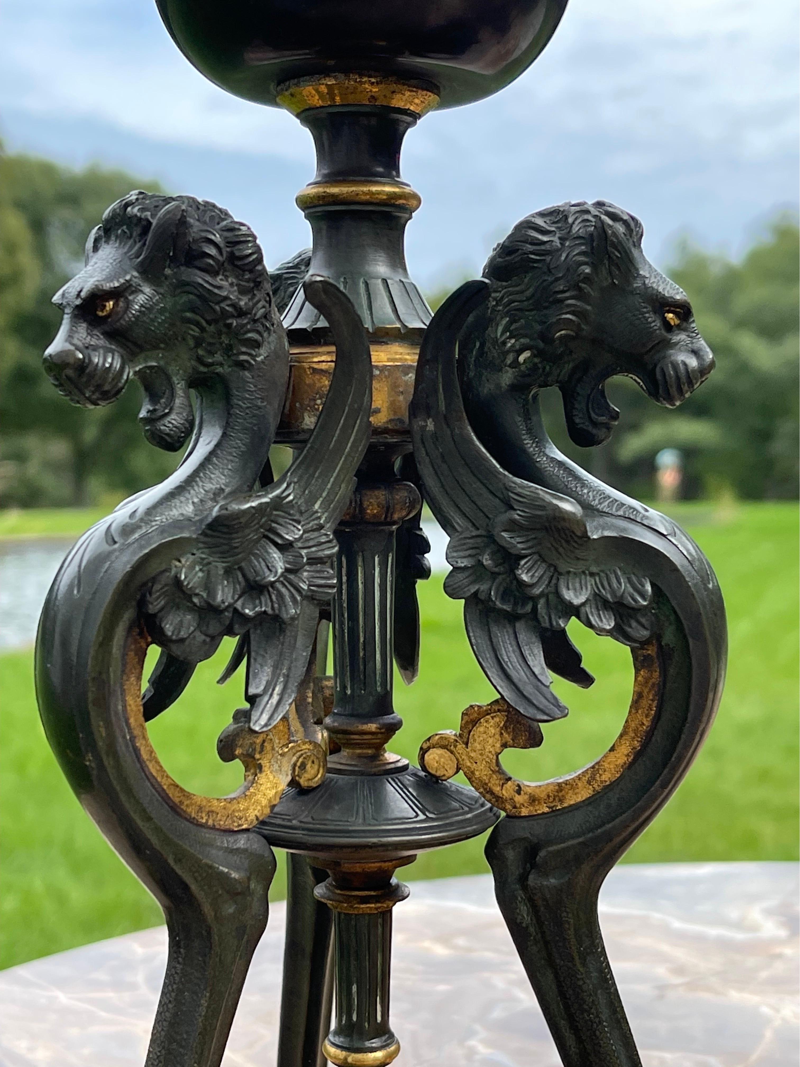 Pair of Neo-Classical Candelabra by Barbedienne For Sale 4