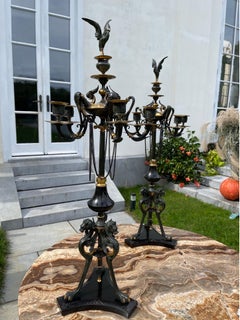 Pair of Neo-Classical Candelabra by Barbedienne