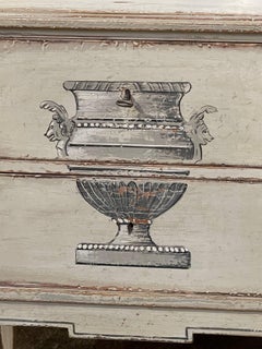 Pair of Neo-Classical Hand Painted 2 Drawer Side Tables from Germany