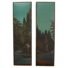Pair of Neo-Classical Painted Canvas Panels