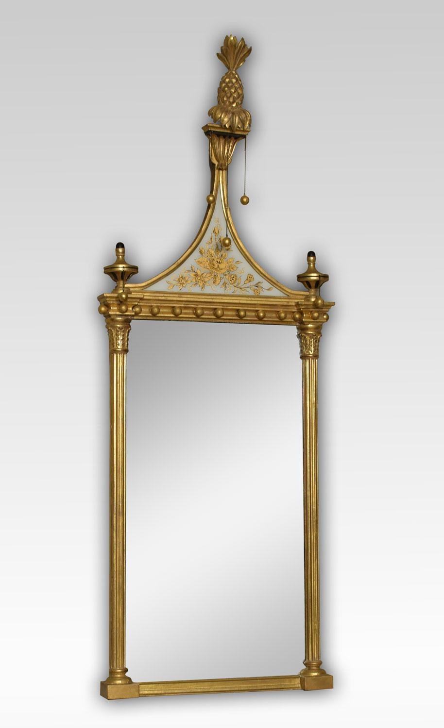 Giltwood Pair of Neoclassical Pier Mirrors