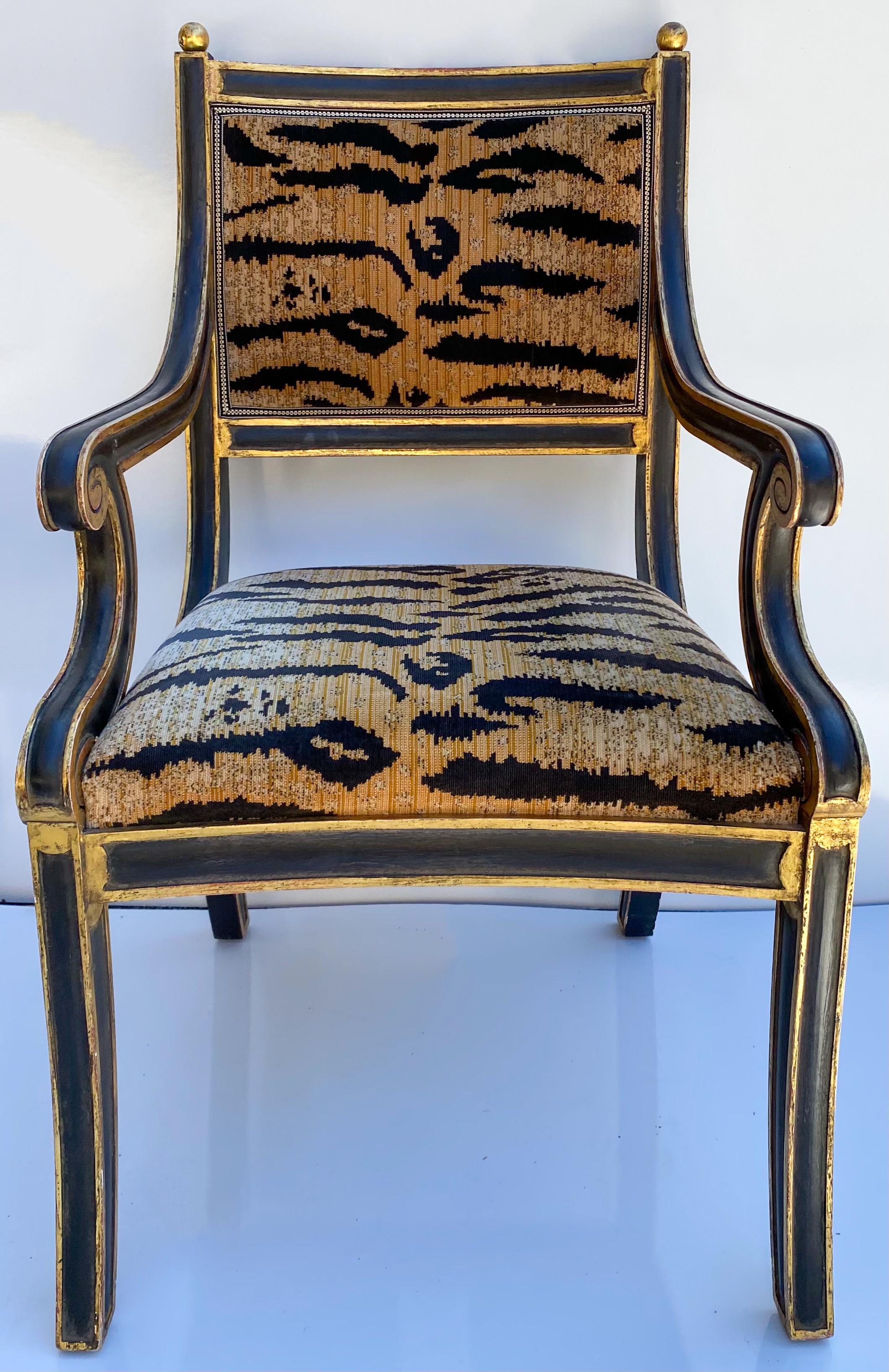 American Pair of Neo-Classical Style Bergère Chairs by Jerry Pair for Formations 
