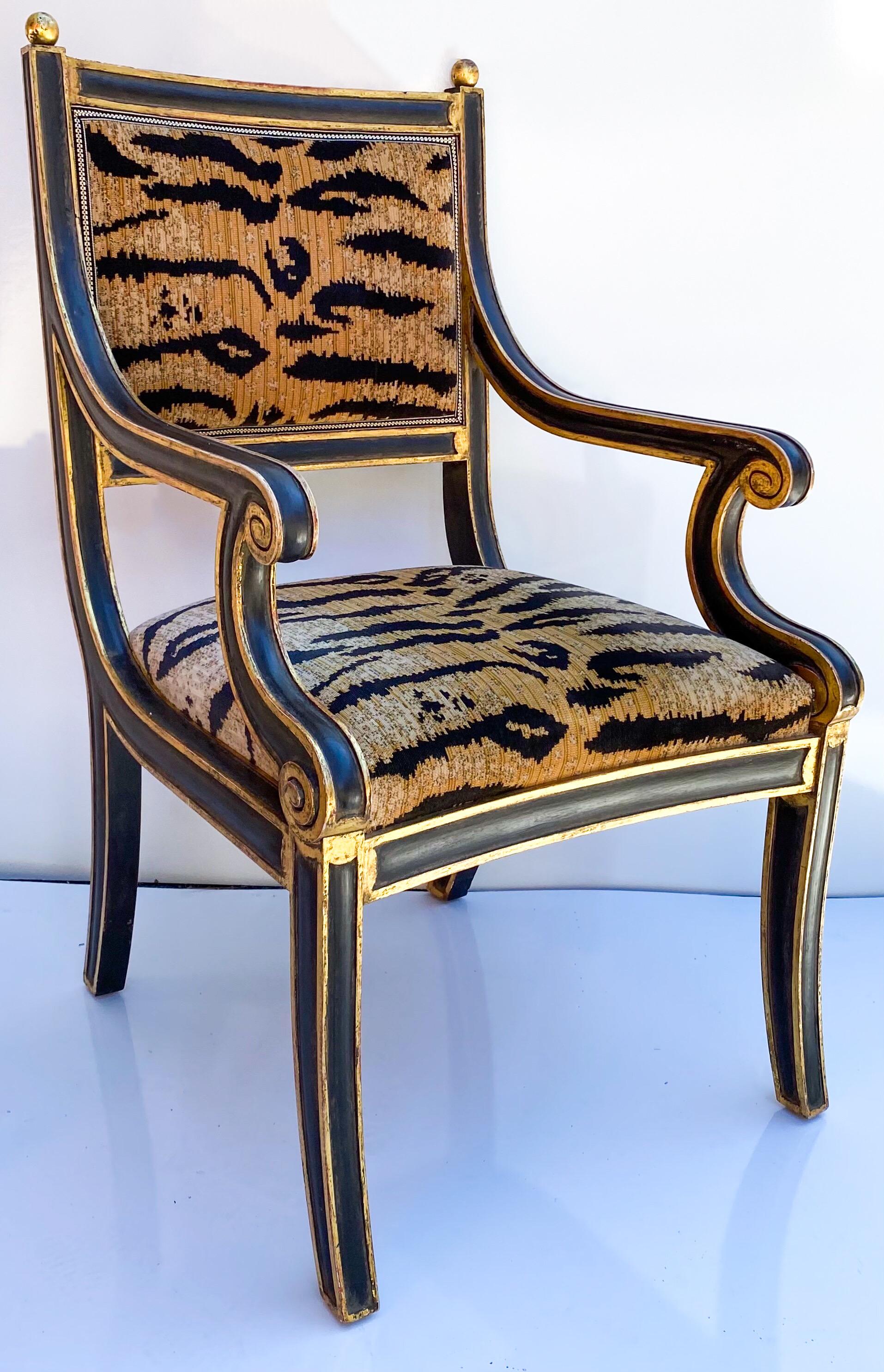 Pair of Neo-Classical Style Bergère Chairs by Jerry Pair for Formations  In Good Condition In Kennesaw, GA