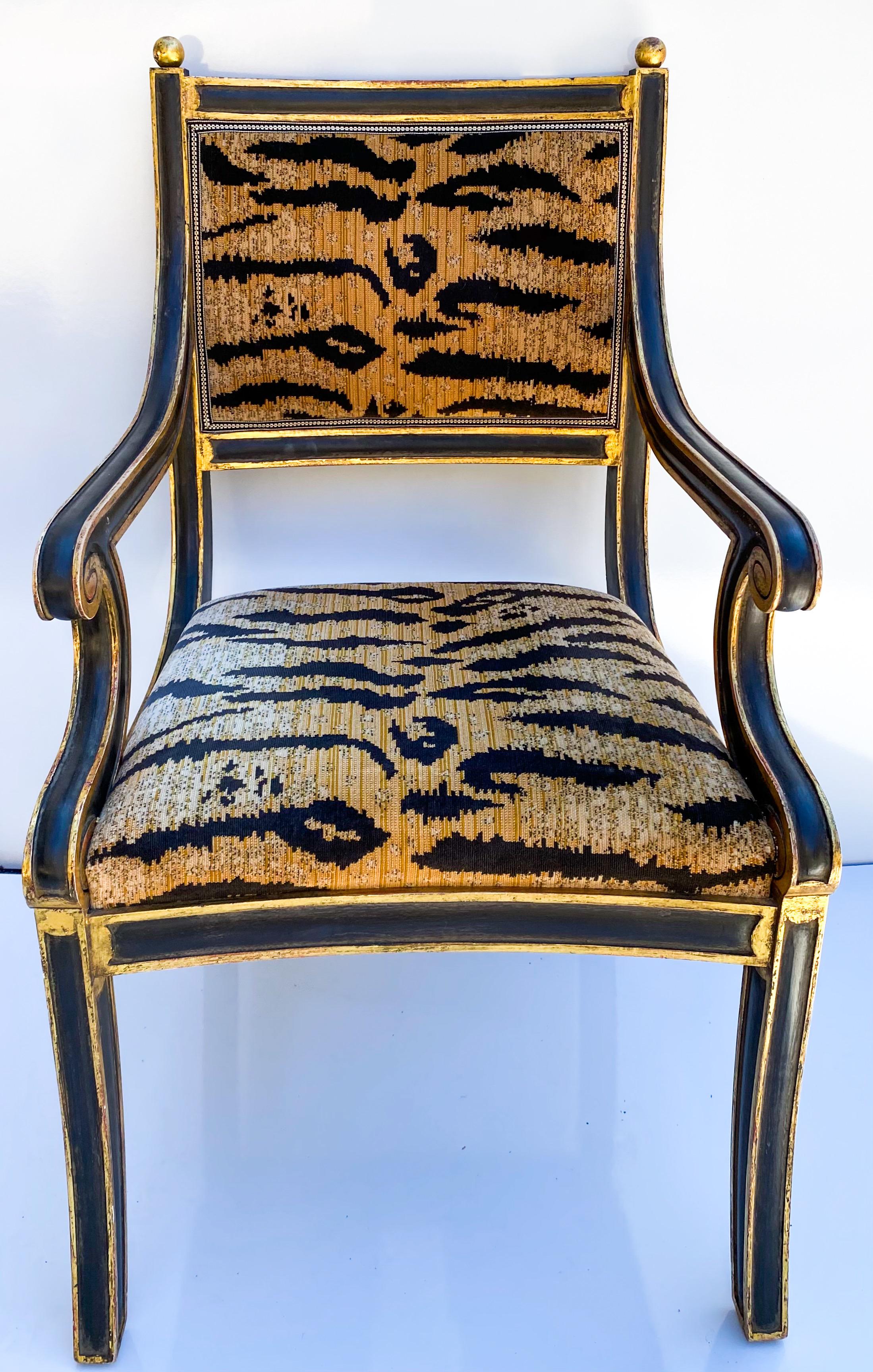 20th Century Pair of Neo-Classical Style Bergère Chairs by Jerry Pair for Formations 