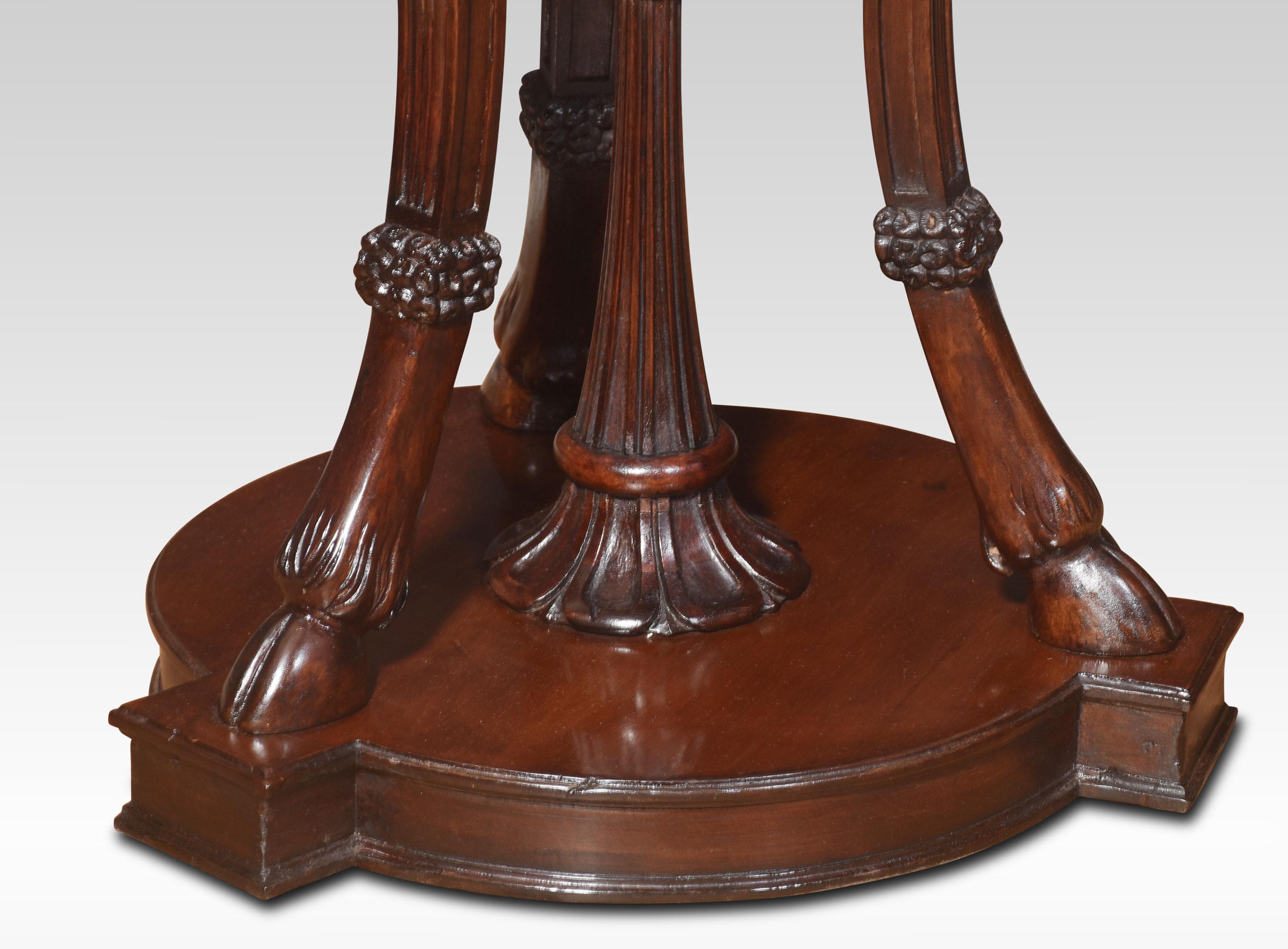 Pair of Neo classical style carved mahogany stands In Good Condition For Sale In Cheshire, GB
