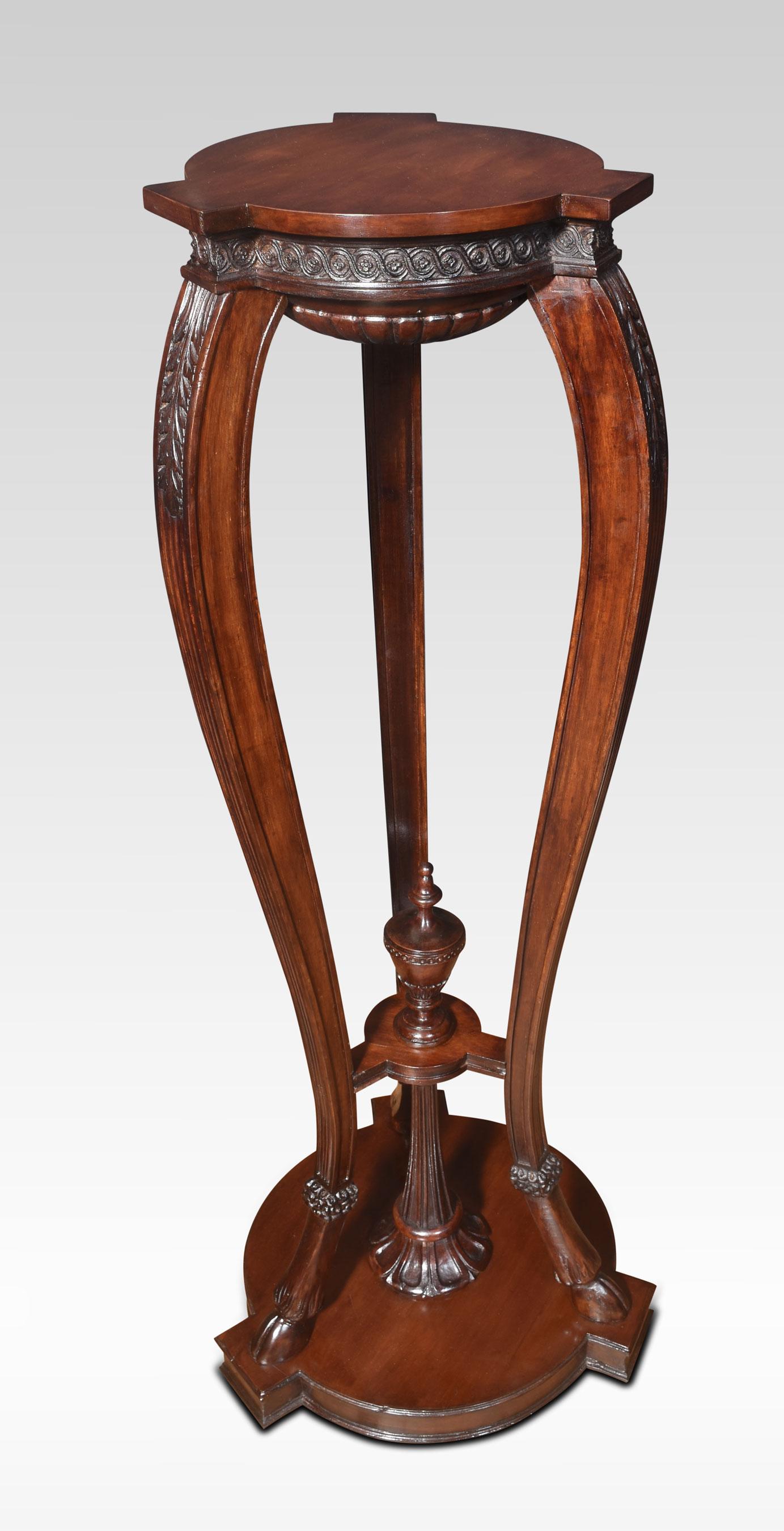 20th Century Pair of Neo classical style carved mahogany stands For Sale