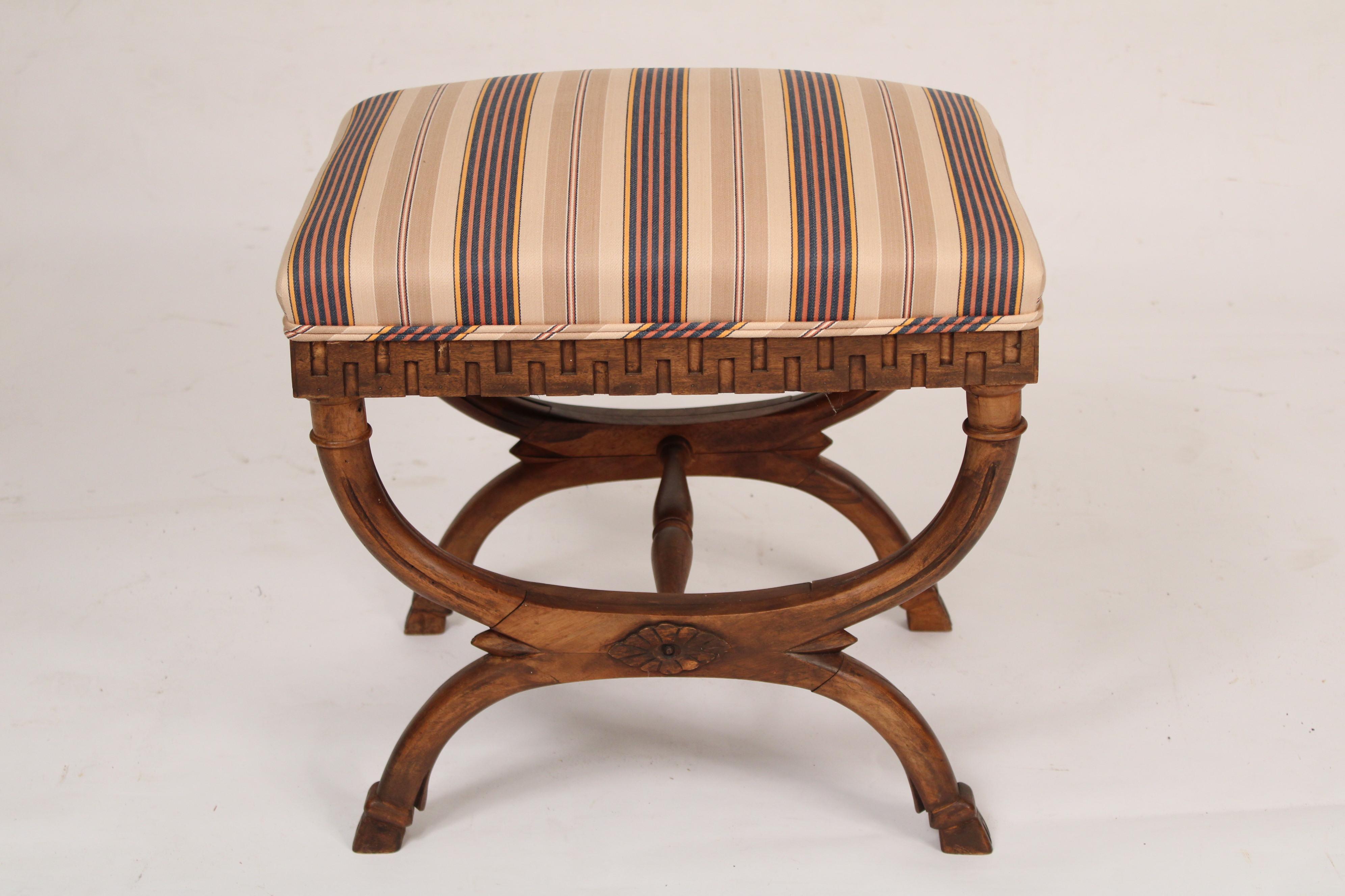 Neoclassical Pair of Neo Classical Style Curule Form Benches