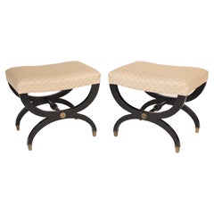 Pair Of Neo Classical Style Curule Form Benches