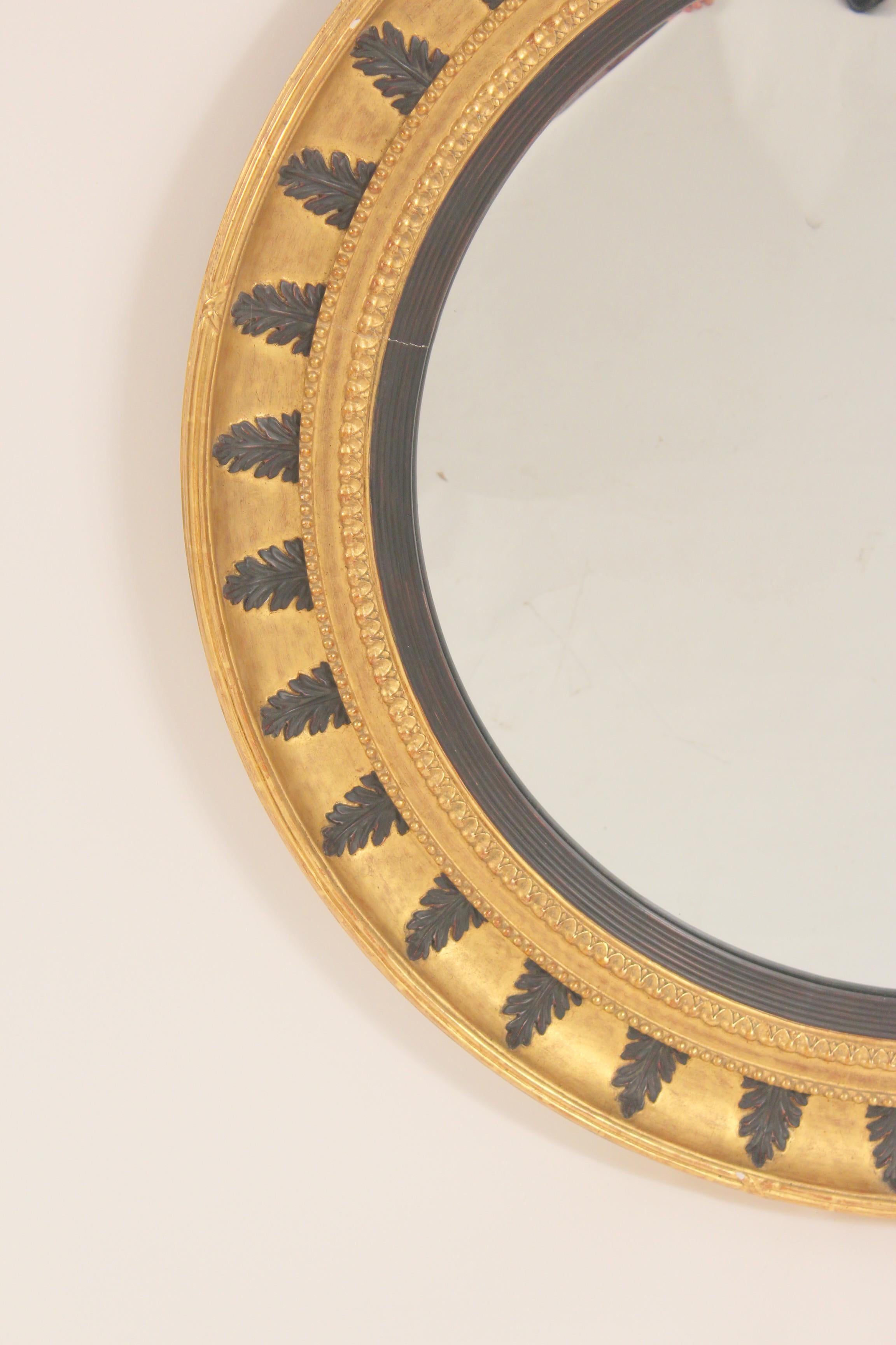 Neoclassical Pair of Neo Classical Style Gilt Wood Bulls Eye Mirrors