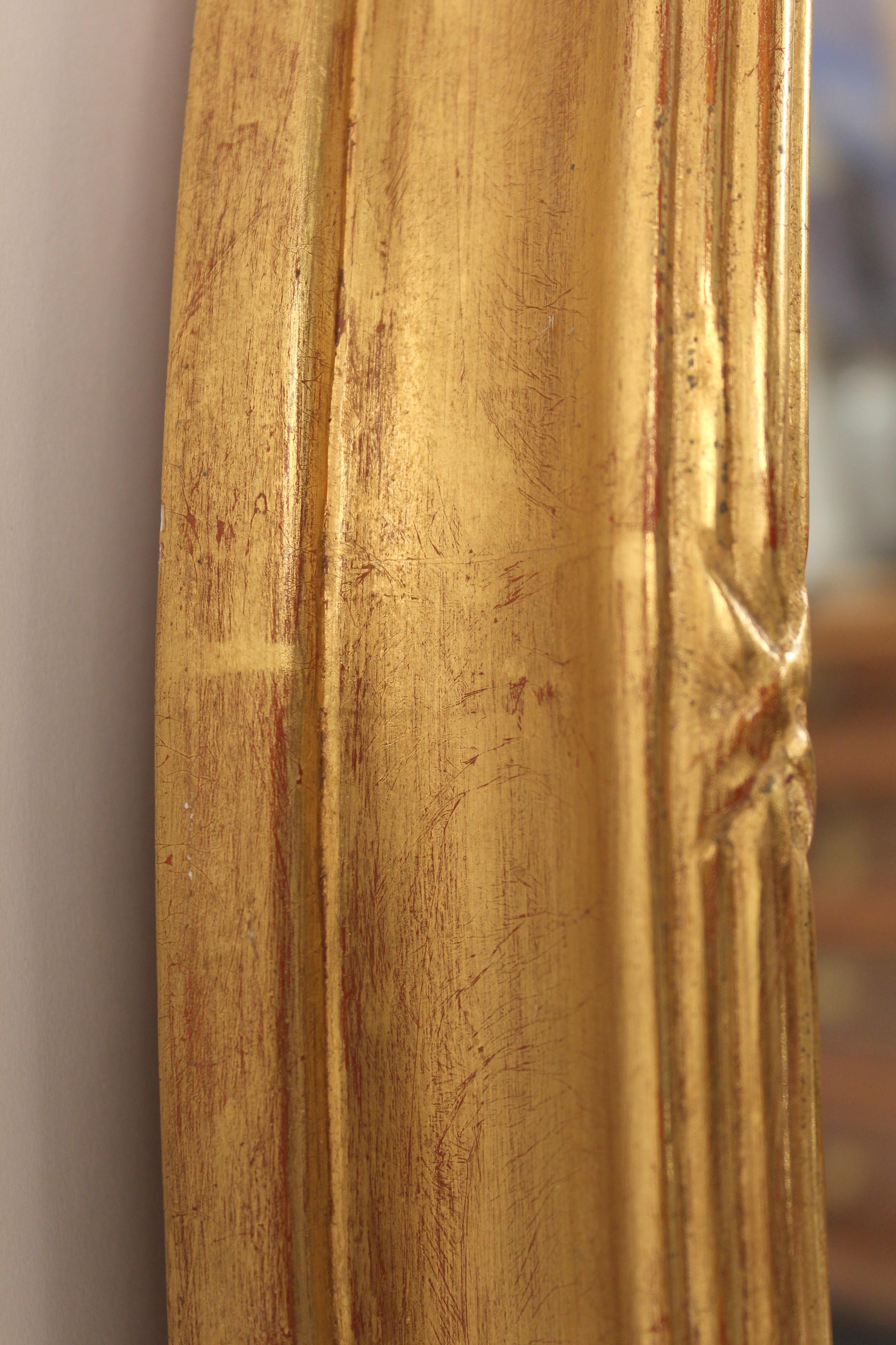 Pair of Neo Classical Style Gilt Wood Bulls Eye Mirrors 2