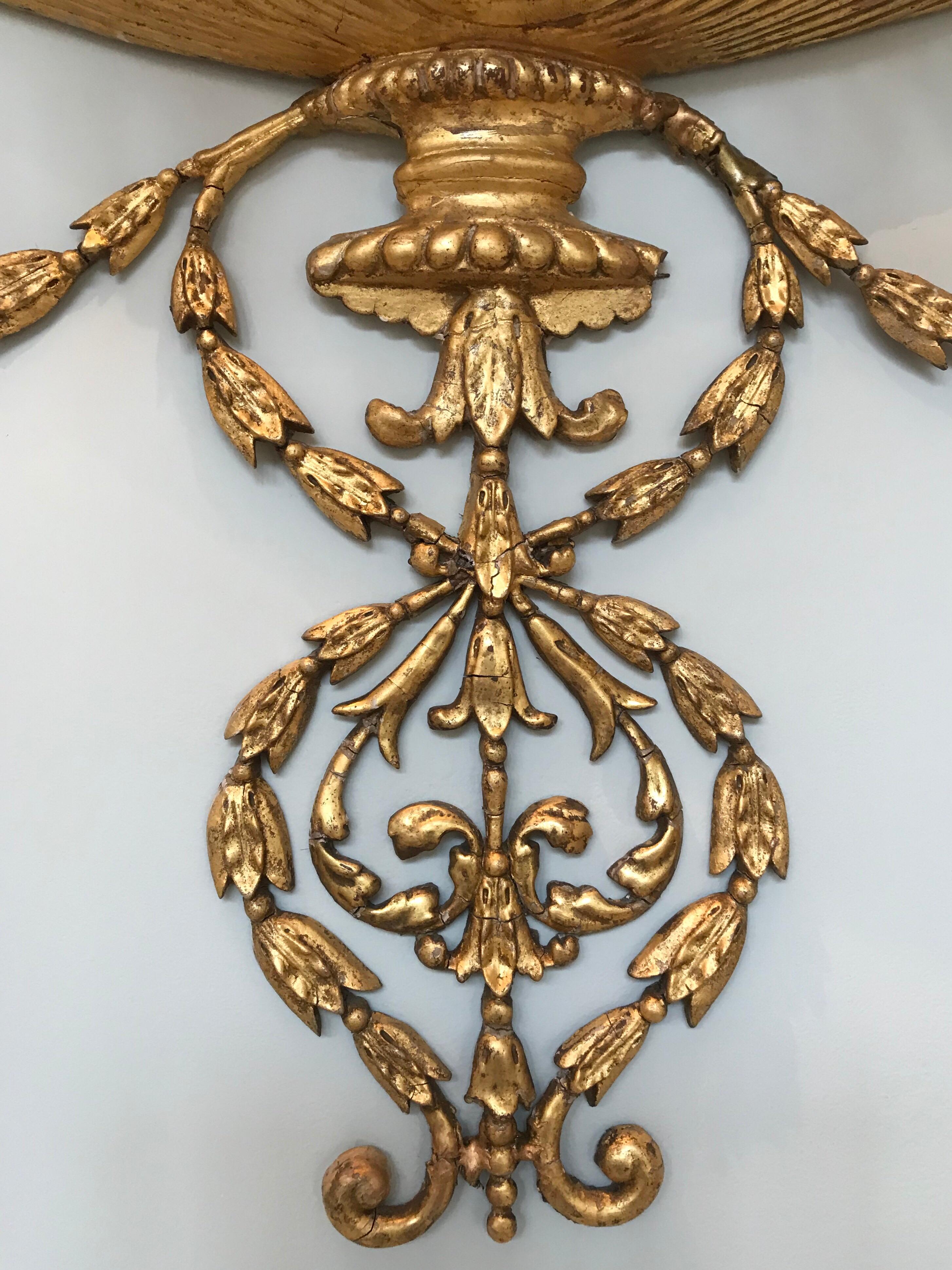 Composition Neoclassical Gold Gilt  Wall Sconces