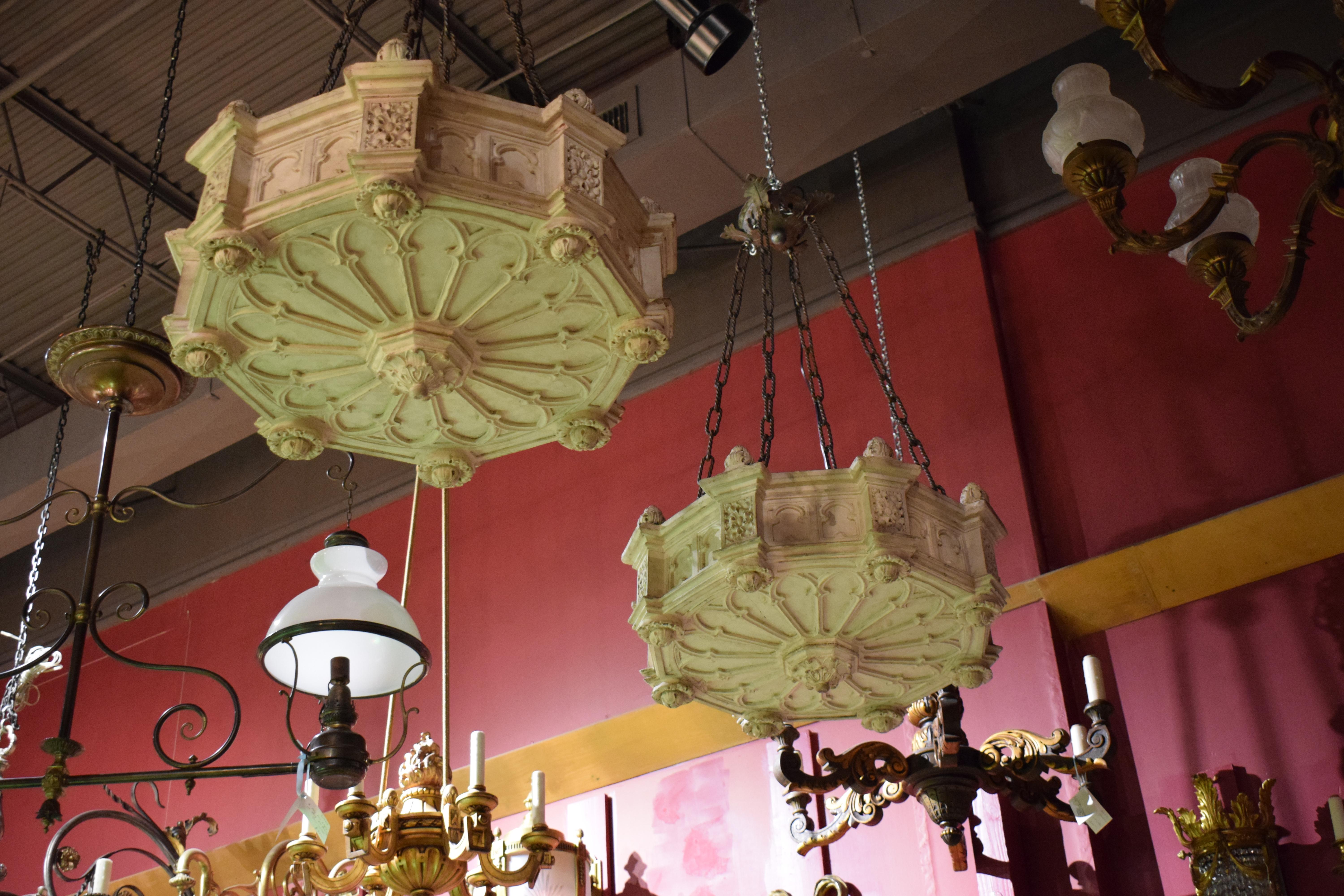 Pair of Neo-Gothic Revival Chandeliers, circa 1910 6