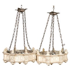 Antique Pair of Neo-Gothic Revival Chandeliers, circa 1910