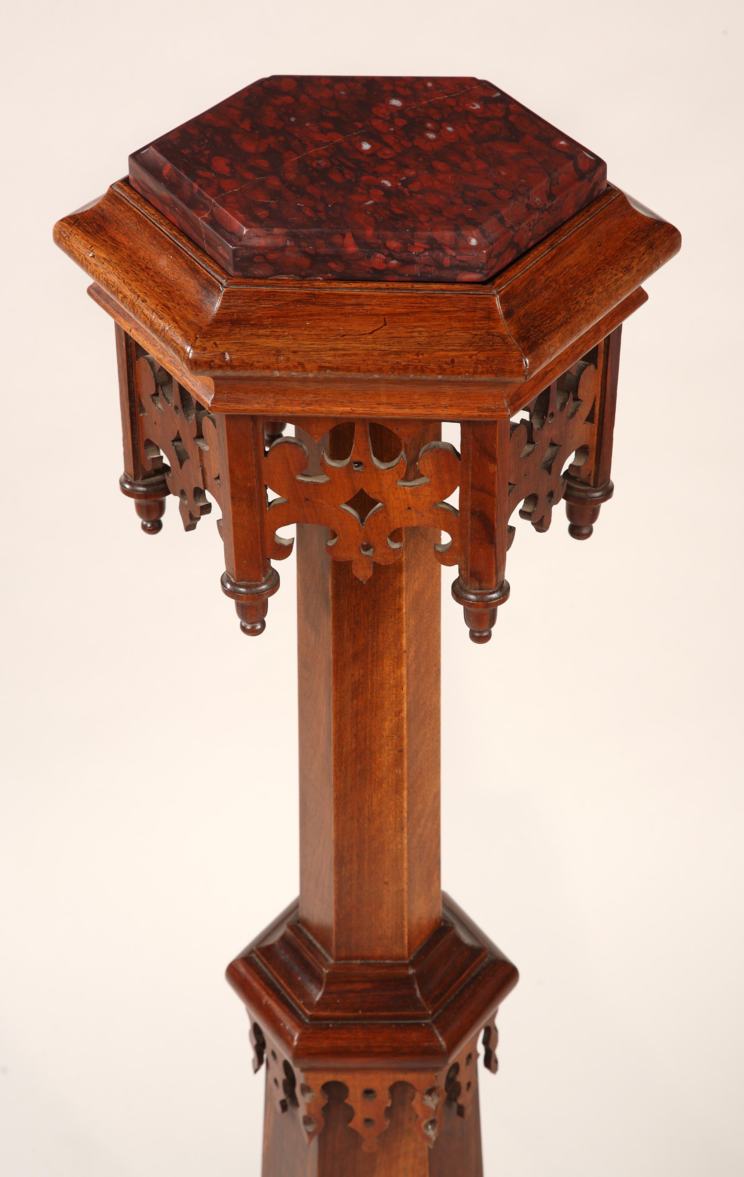 French Pair of Neo-Gothic Stands, France, Circa 1880 For Sale