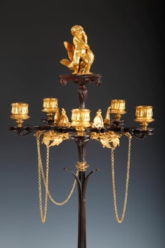 Pair of Neo-Greek Candelabras Attributed to V. Paillard