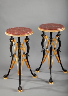 Pair of Neo-Greek Gueridons Attr. to L.C Sevin & F. Barbedienne, France, c. 1880