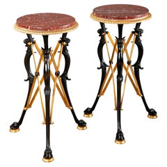 Pair of Neo-Greek Gueridons Attr. to L.C Sevin & F. Barbedienne, France, c. 1880