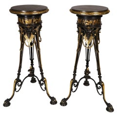Antique Pair of Neo-Greek Pedestals, attributed to G.Servant, France, Circa 1880