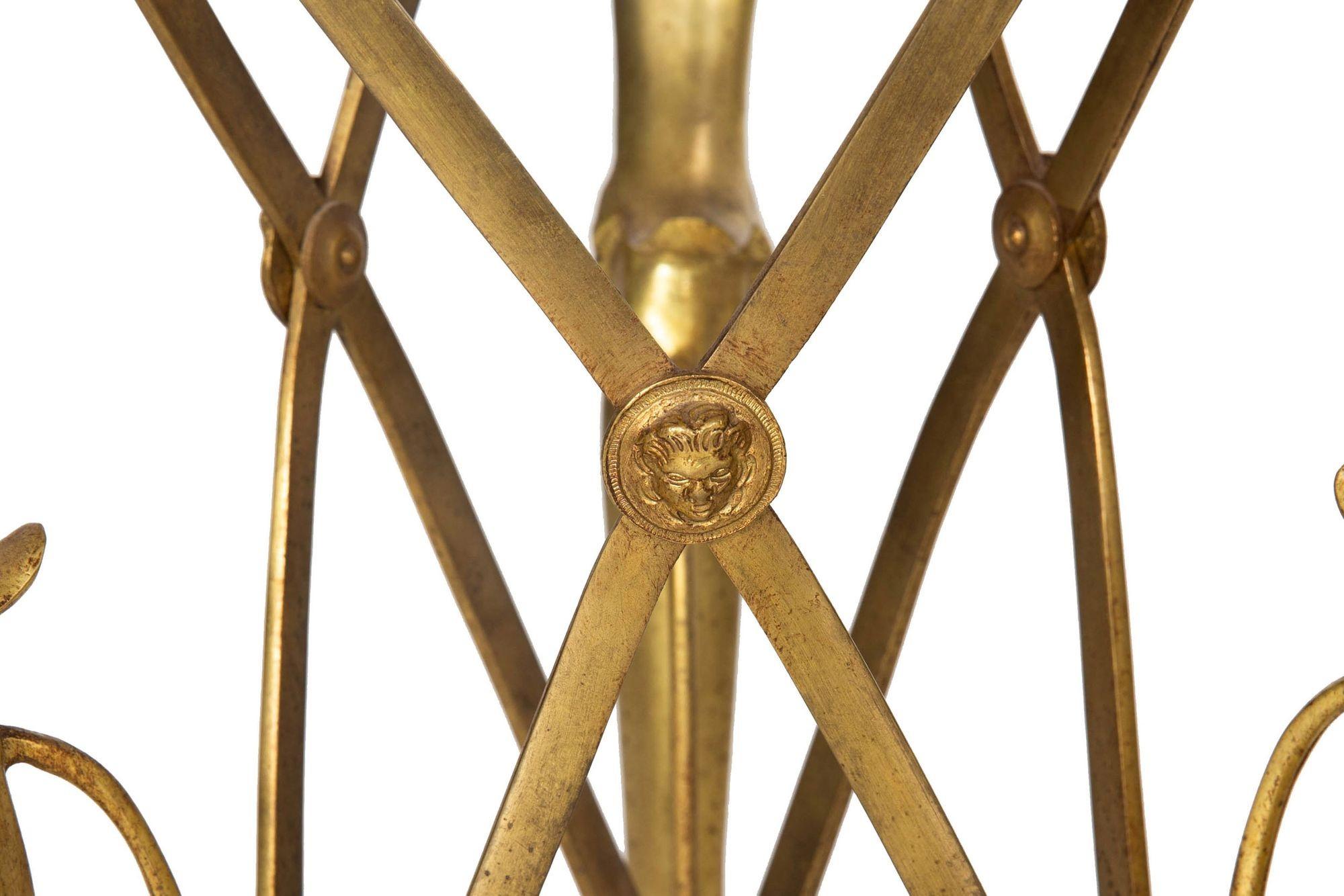 Paire de tables d'appoint néo-pompéiennes en laiton et marbre Greene & Greene Gueridon en vente 7
