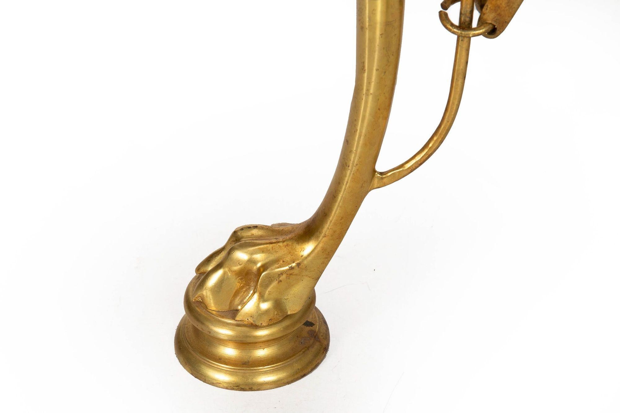Paire de tables d'appoint néo-pompéiennes en laiton et marbre Greene & Greene Gueridon en vente 10