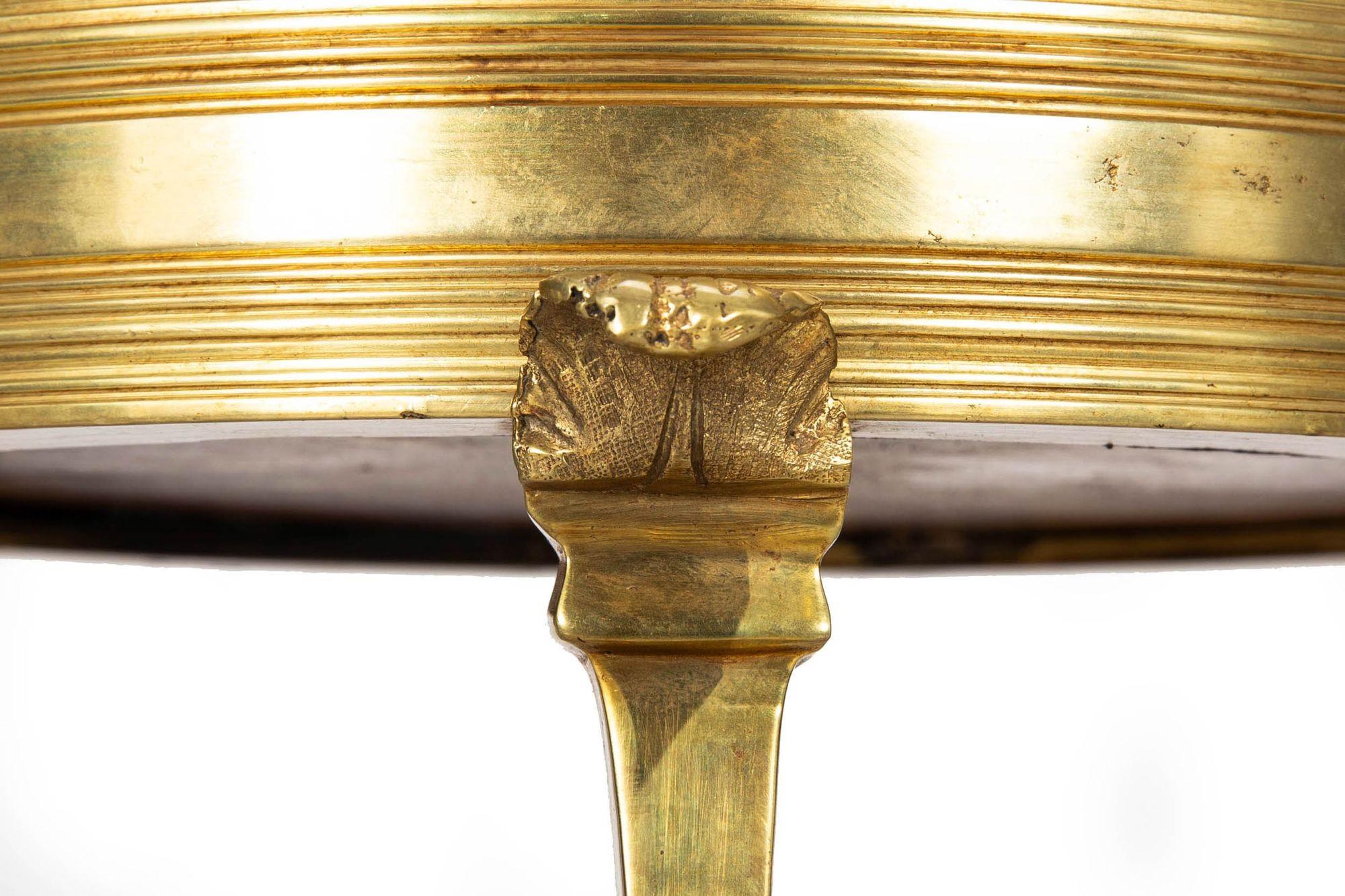 Paire de tables d'appoint néo-pompéiennes en laiton et marbre Greene & Greene Gueridon en vente 13
