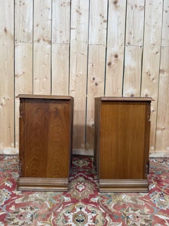 Coppia di comodini in stile neorinascimentale – Rovere intagliato – XIX secolo