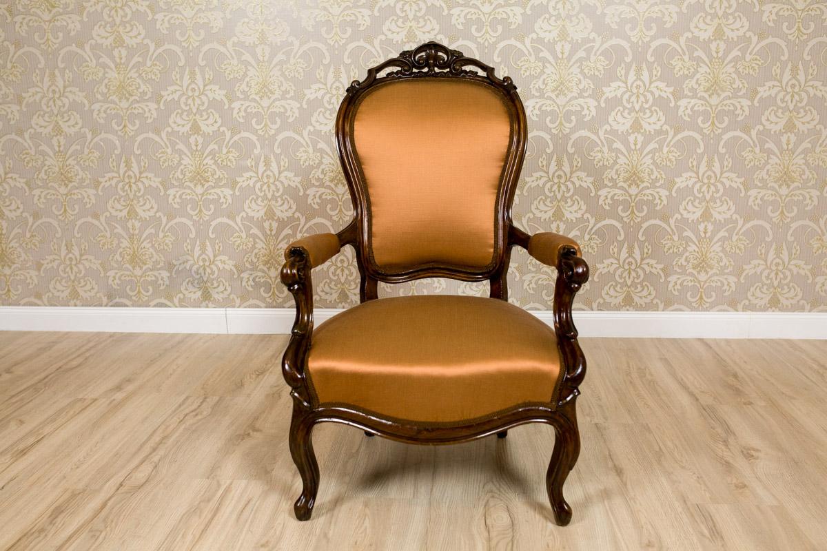 Pair of Neo-Rococo Mahogany Armchairs from the Second Half of the 19th Century 3