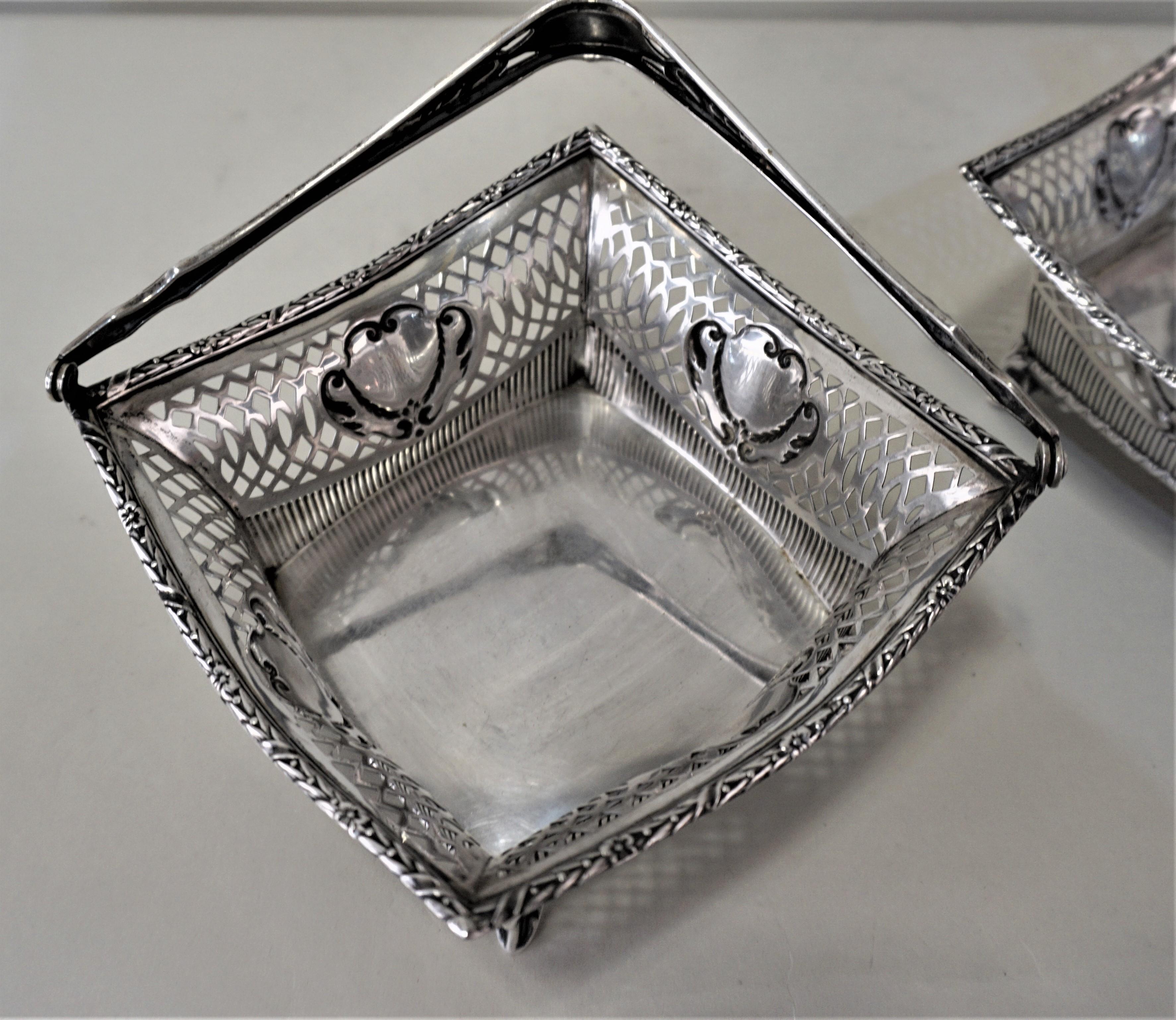 Neoclassical Pair of Neoclassic 800 Silver Baskets