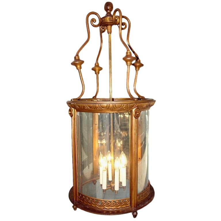 Paire de lanternes néoclassiques en bronze:: vendues individuellement en vente
