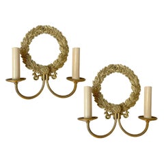 Pareja de candelabros neoclásicos de bronce